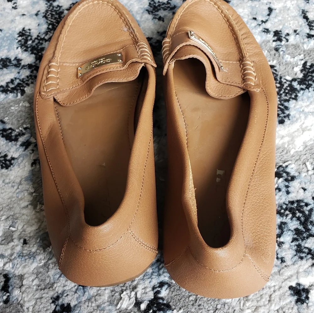 COACH Tan Leather Penny Loafers for Women